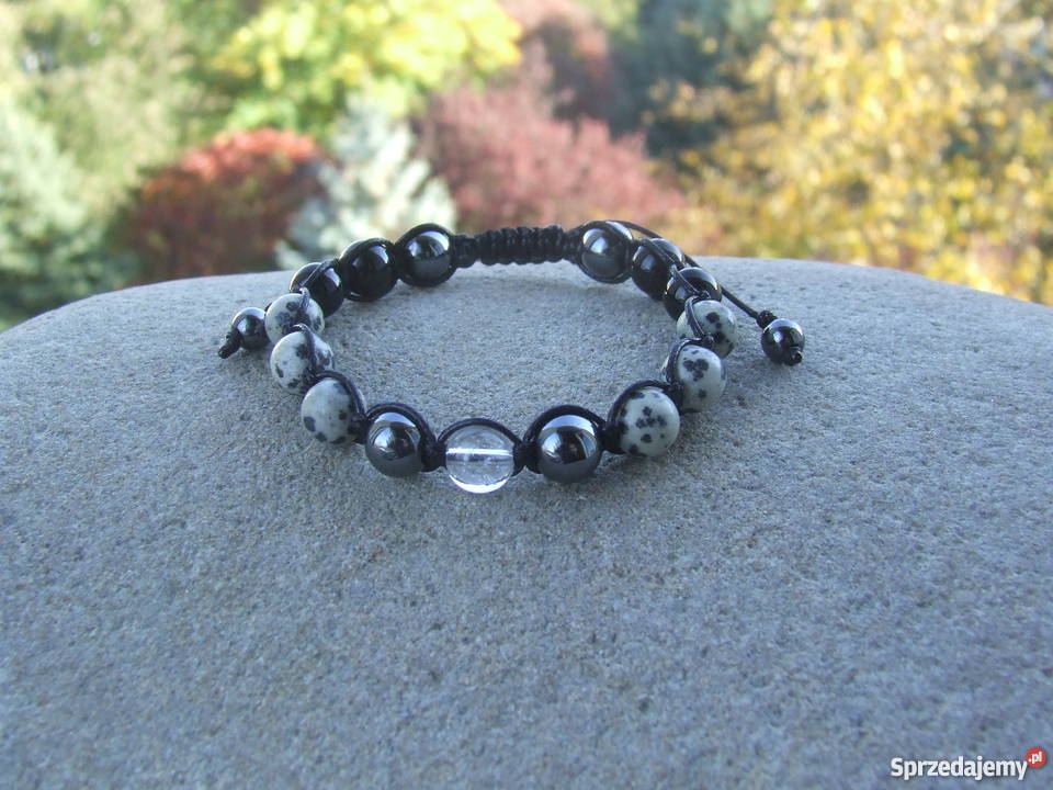 Bransoletka z jaspisuz onyksujaspis dalmatyński Stalowa Wola sprzedam