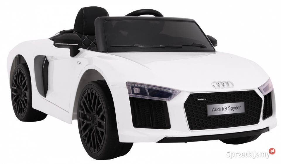 Auto na akumulator Audi R8 Spyder białe EVA Warszawa