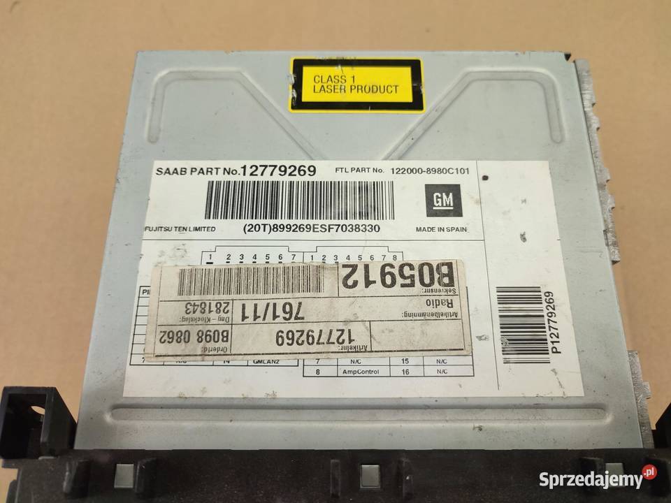 RADIO ODTWARZACZ CD AUX SAAB 93 II LIFT 20072011