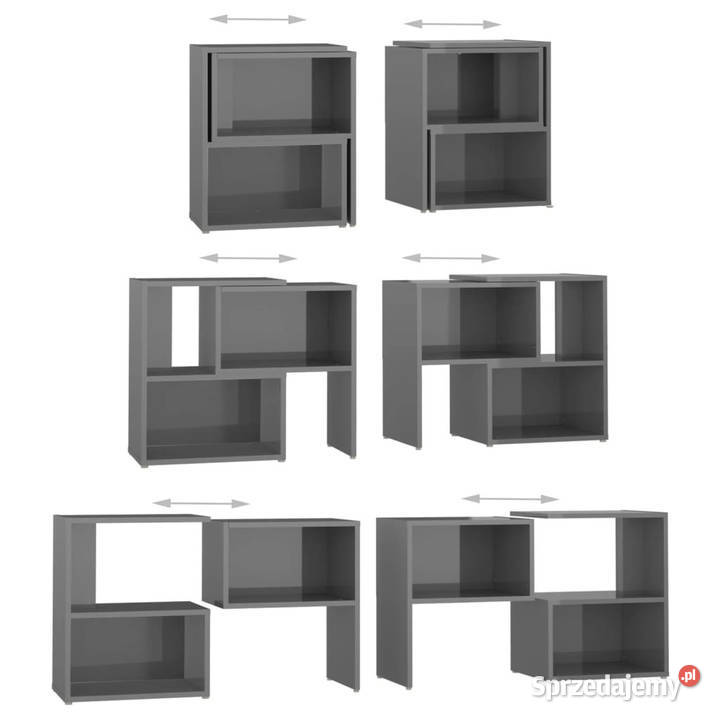 Szafka pod TV szara na wysoki połysk 104x30x52 Warszawa