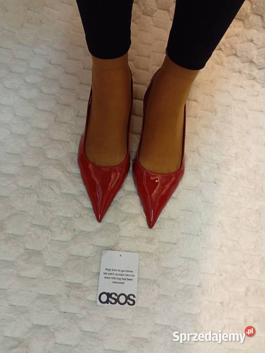 41 ASOS Design Czerwone czółenka z odkrytą piętą 26.5cm Kraków