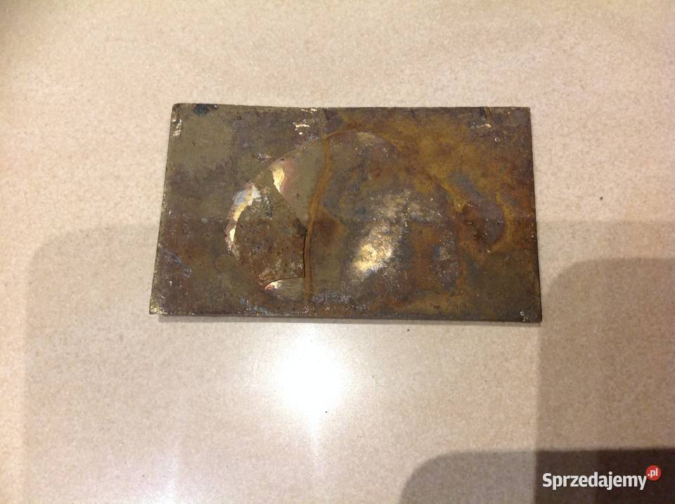 Stara Mosiężna Płytka Kolekcjonerska Mnninghoff Nowa Sól