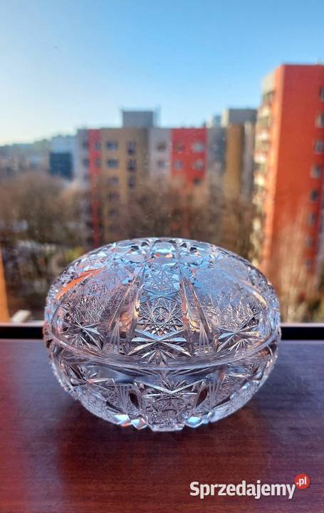Piękna bombonierka kryształowa PRL Antyki, Sztuka, Kolekcje dolnośląskie Wrocław sprzedam