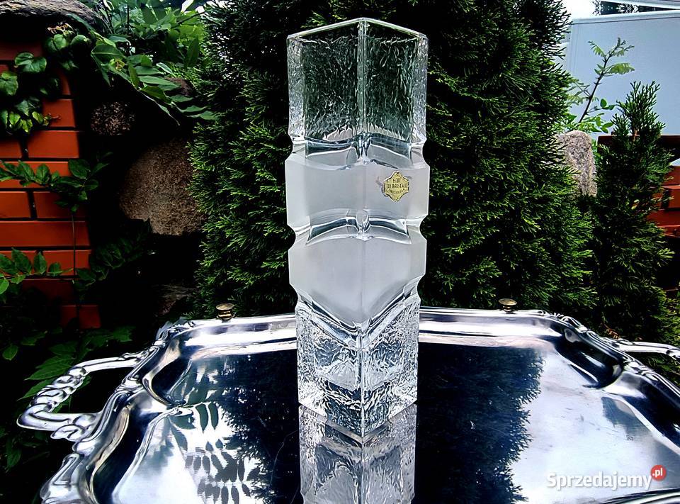 Solidny ciężki wazon kryształowy Klenica sprzedam