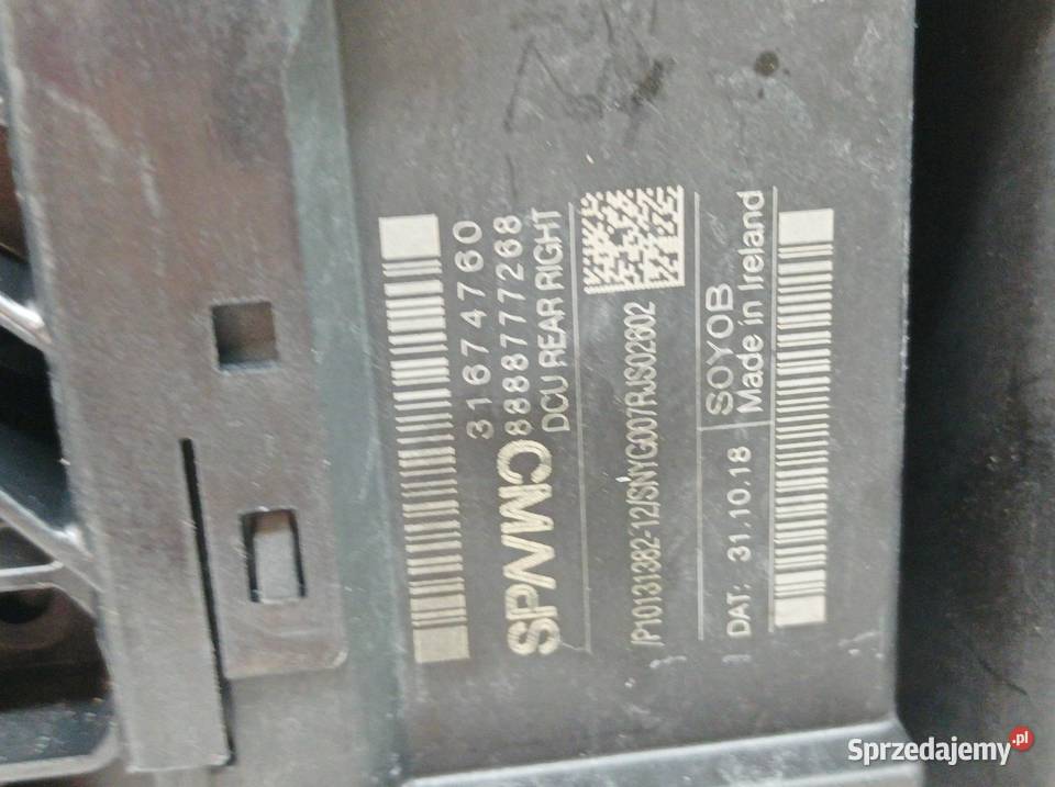 MECHANIZM SZYBY PRAWY TYŁ SEDAN 31674760 Volvo świętokrzyskie sprzedam