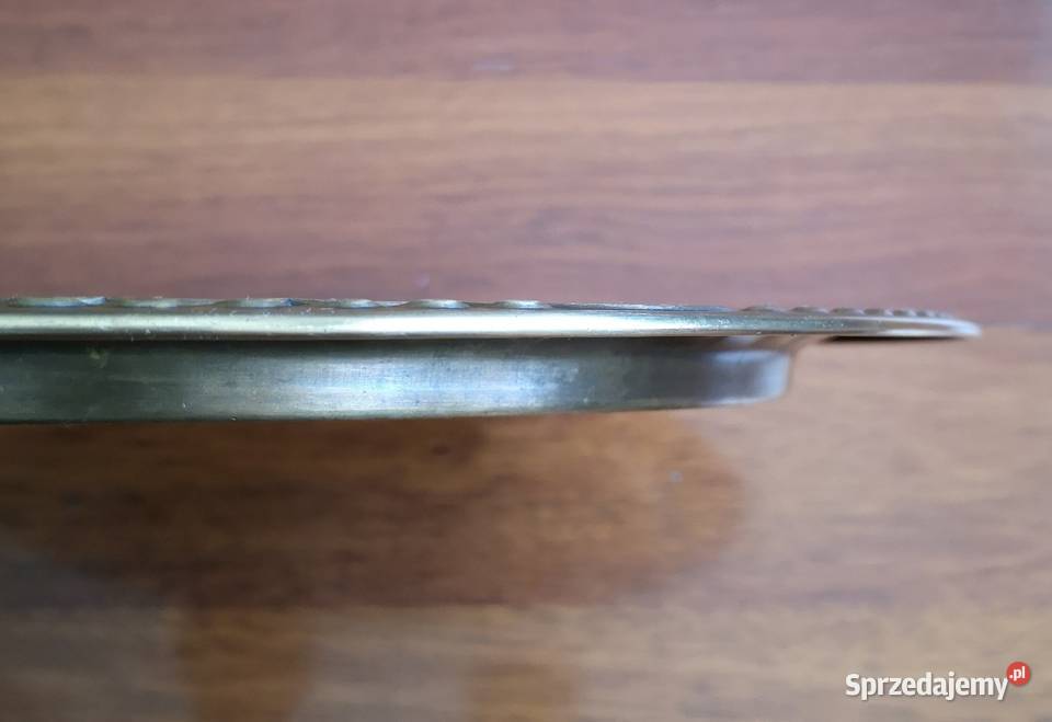 Stara mosiężna taca Katowice