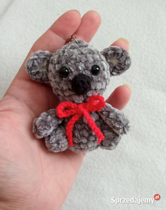 Miś koala wykonany na szydełku brelok zawieszka łódzkie Łask