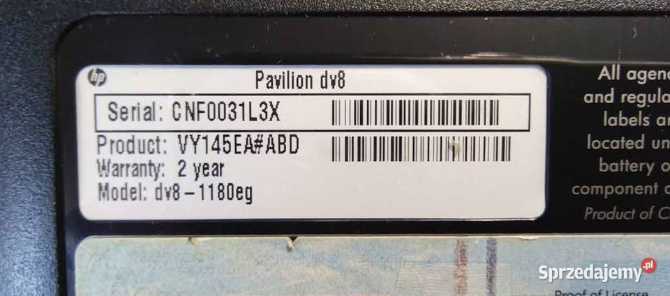 HP Pavilion DV8 19 ekran Kudowa-Zdrój sprzedam