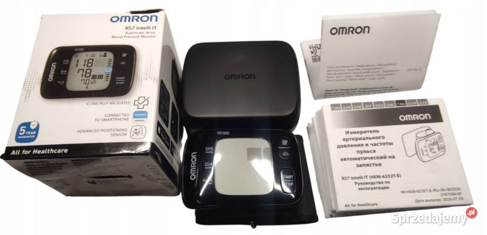 Omron RS7 Intelli IT Cyfrowy Ciśnieniomierz Pozostałe Chojnice sprzedam