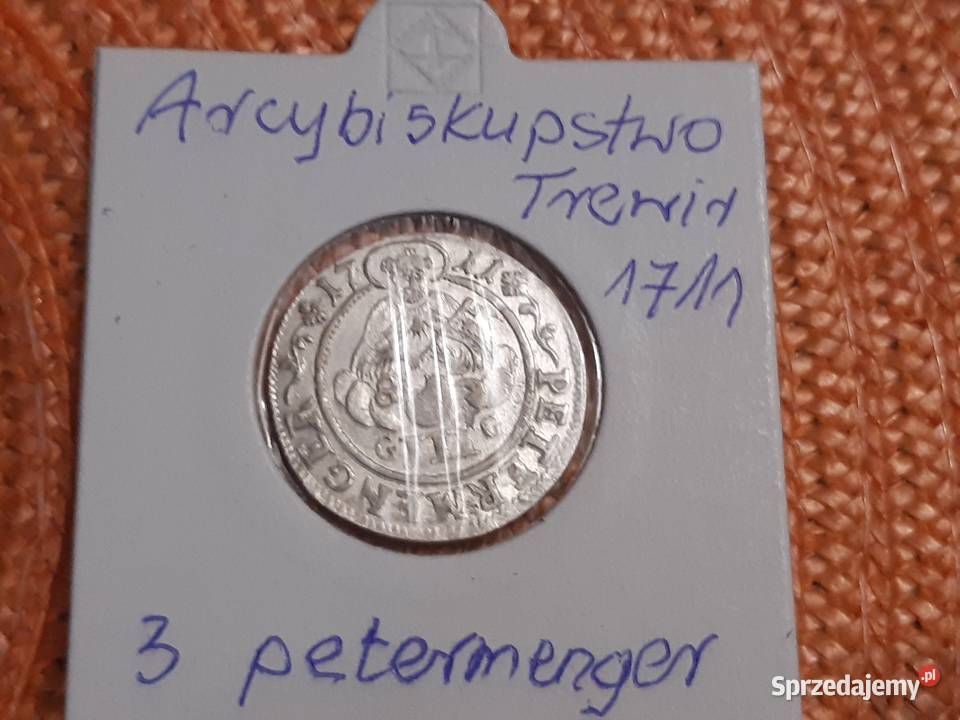 moneta srebrna Arcybiskupstwa Trewir z 1711r