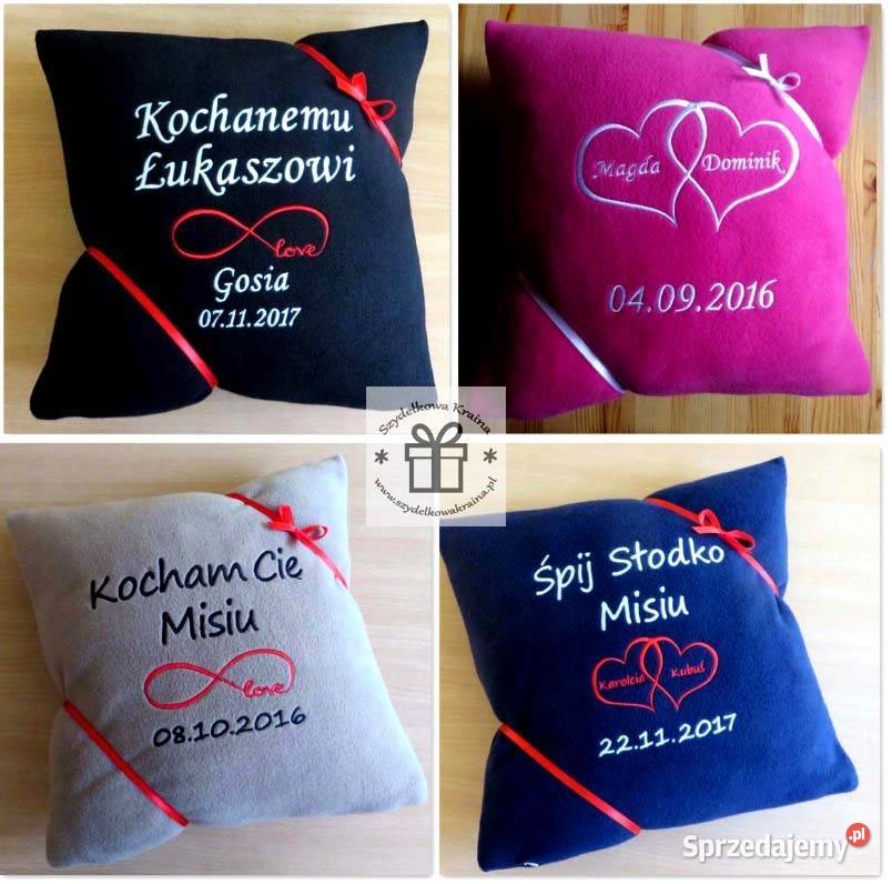 Poduszka na Dzień Chłopaka prezent z haftem kujawsko-pomorskie Toruń