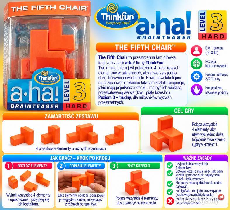 Gry THINKFUN AHA 1 2 3 4 Chróścina sprzedam