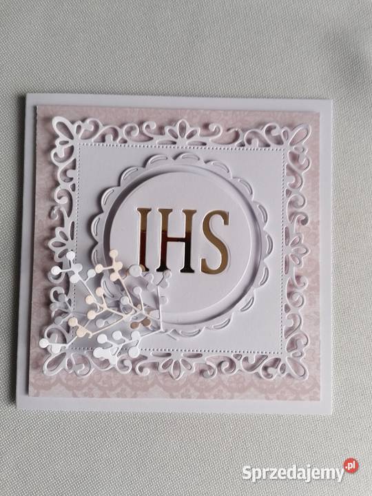 Kartka samodzielnie wykonana komunia Rękodzieło