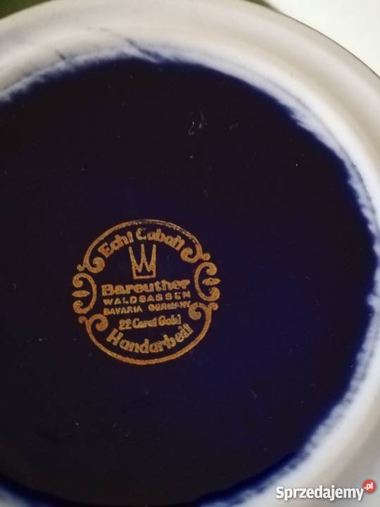 Kobaltowy wazon Bareuther małopolskie Gorlice