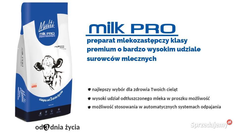 Mleko cielaków Milk PRO Preparat Mlekozastępczy podlaskie sprzedam