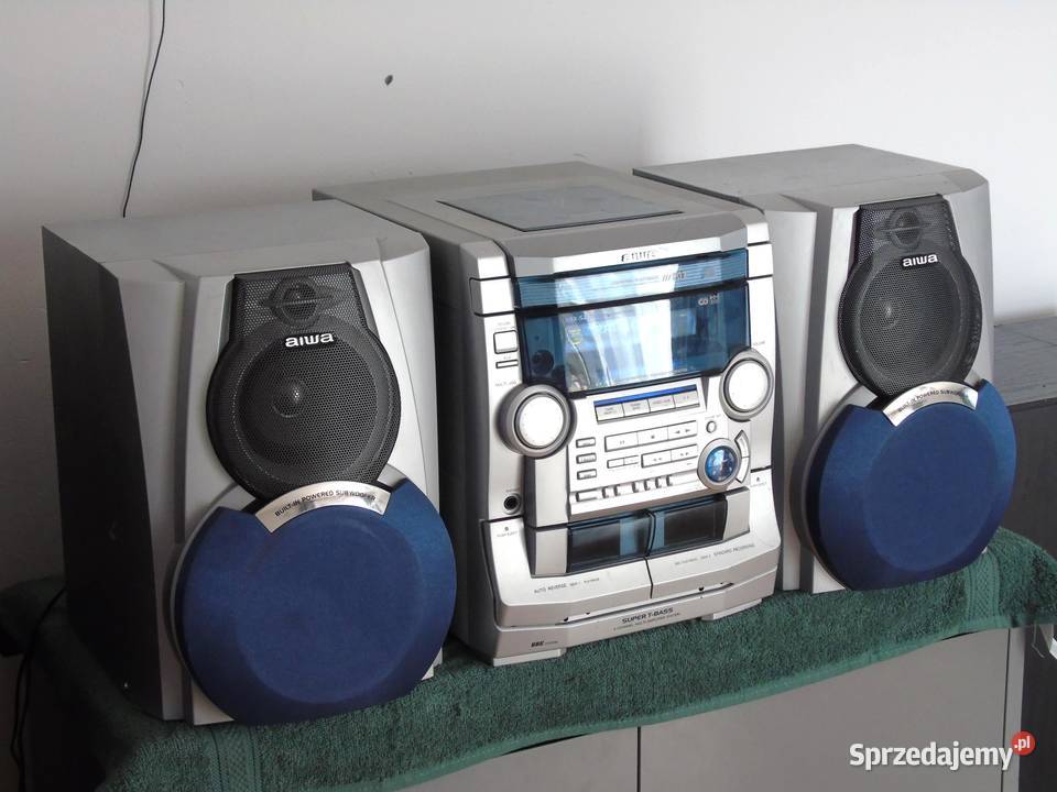Wieża Aiwa kolumny Radio RDS AUX mocna DOSTAWA Jasło sprzedam