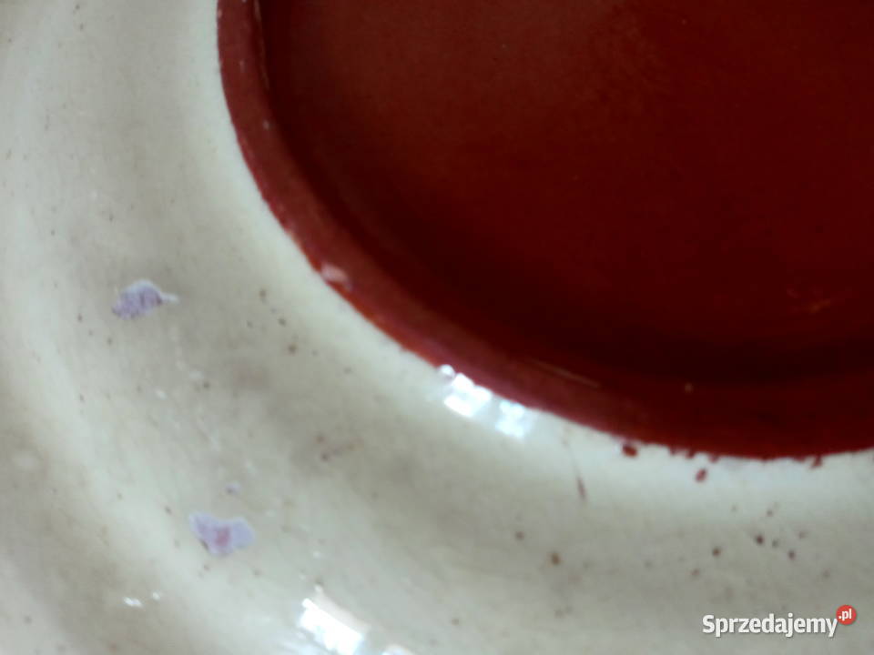 Stary zdobiony ceramiczny talerz wiszący Rzeszów sprzedam