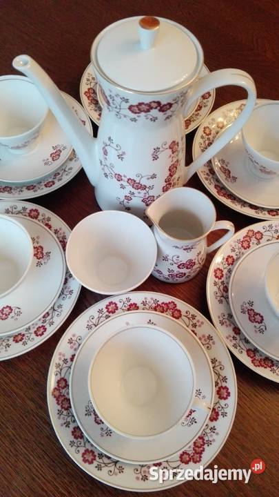 Serwis kawowy deserowy 6osób porcelana LETTIN Białystok