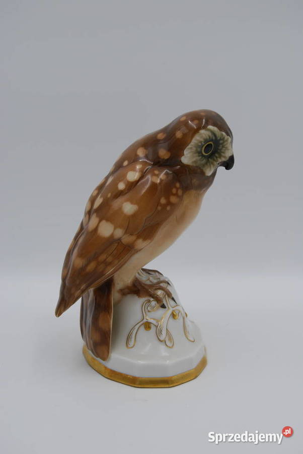 Porcelana Hutschenreuther figura sowy proj Fritz Poznań