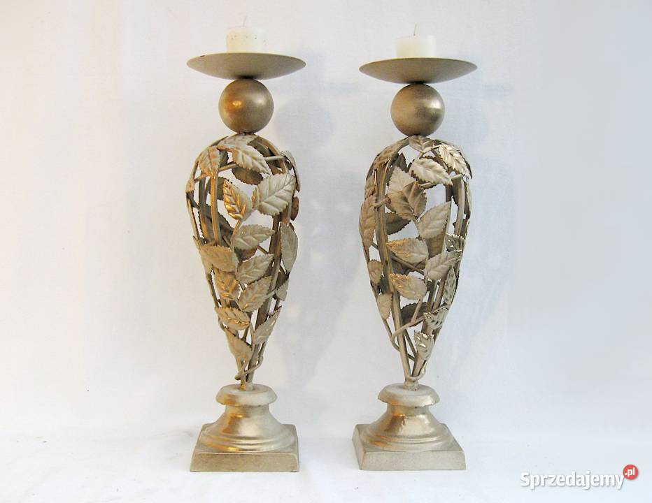 2 świeczniki metal styl Szczecinek