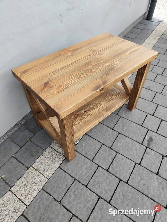 Stolik z litego drewna sosnowego 70x40x45 40cm Meble