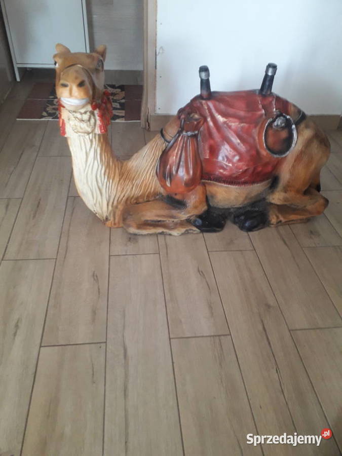 Rzeźba ceramiczna ogrodowa recznie malowana