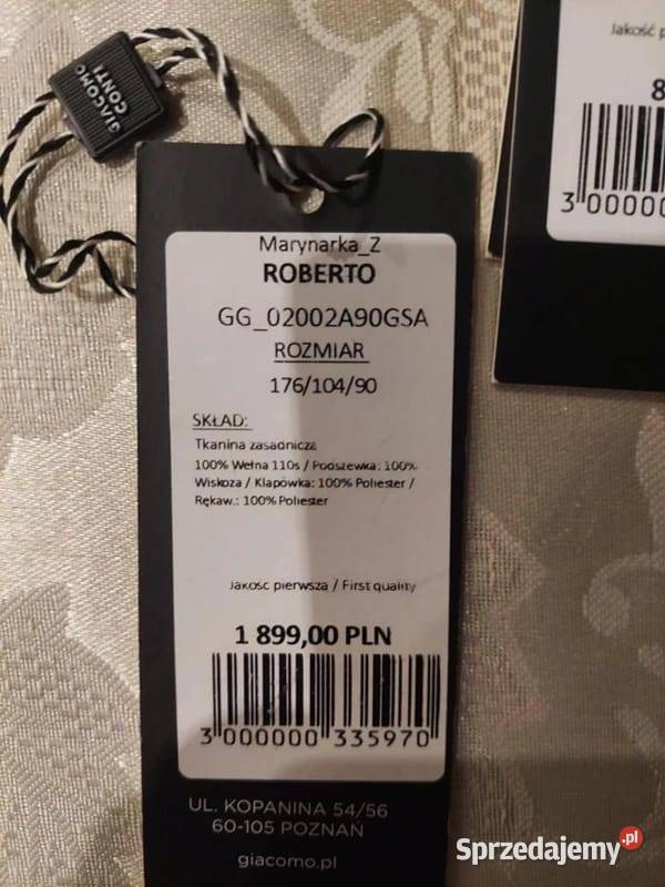 Giacamo Conti Roberto Smoking Garnitur Męska Łomża