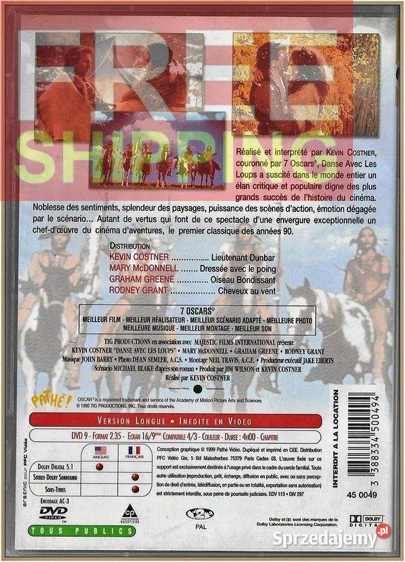 Danse avec les loups 1990 DVD Dances with Wolves