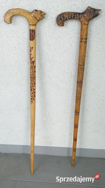 2 drewniane laski Warszawa
