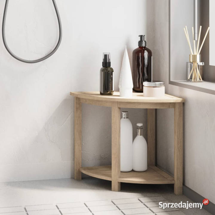 Stolik łazienkowy 45x45x45 lite drewno tekowe Warszawa
