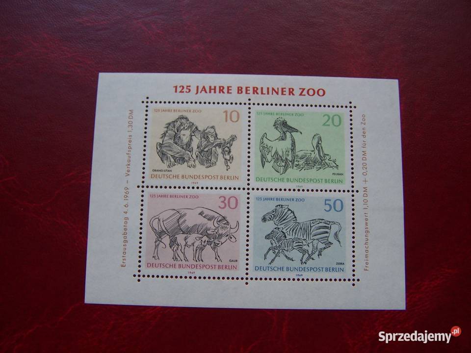 Berlin 1969 MNH Fauna Zwierzęta ZOO Berlin śląskie