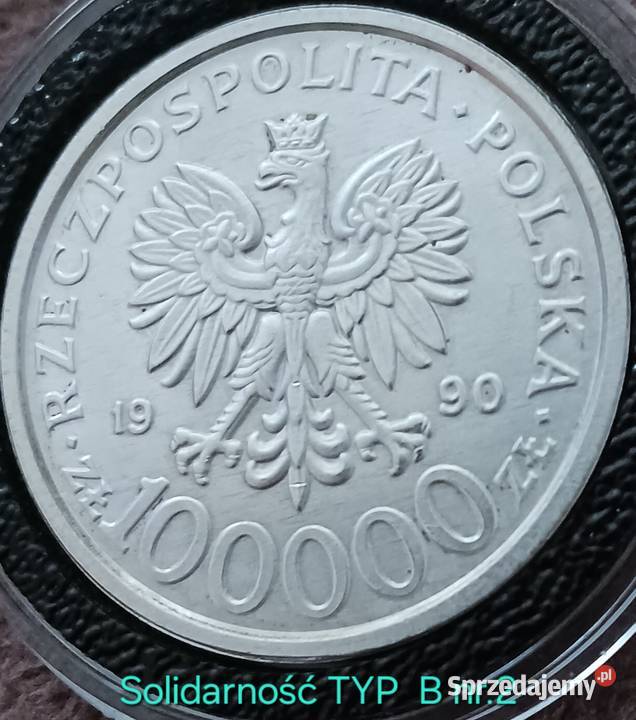100 000 Solidarność 1990 r TYP B 2 mennicze Konin