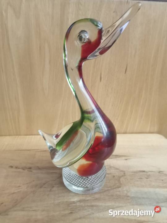 figurka szklana kaczka murano
