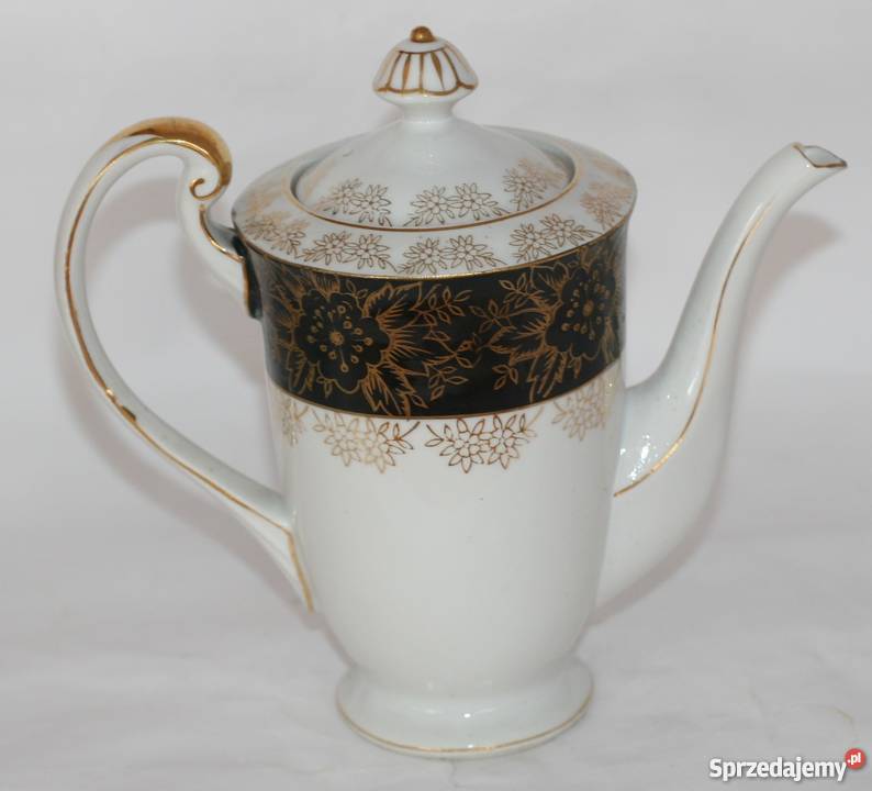 PORCELANOWY ZŁOCONY SERWIS KAWOWY Gdańsk