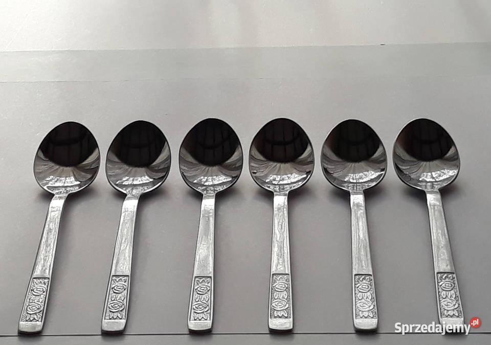 Łyżeczki do herbaty 2 RÓŻE Gerlach sztućce PRL Dąbrowa Górnicza