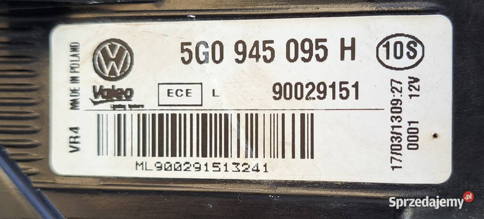 Lampa Tylna Lewa VW Golf VII 7 Hatchback Valeo dolnośląskie