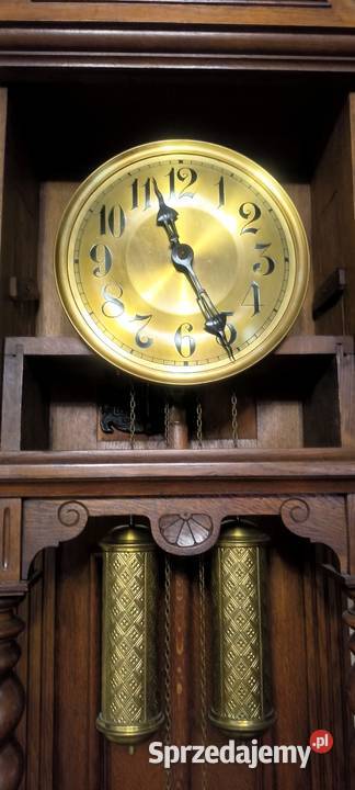 Piękny zegar stojący SCHLENKER KIENZLE dębowy Kwaczała