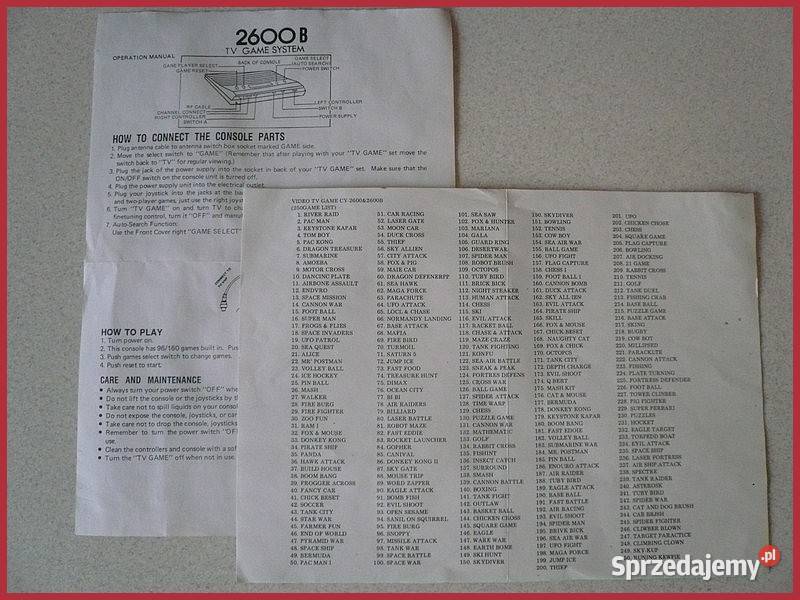 Konsola TV Game Klon ATARI 2600 Wbudowane 250 Rzeszów sprzedam