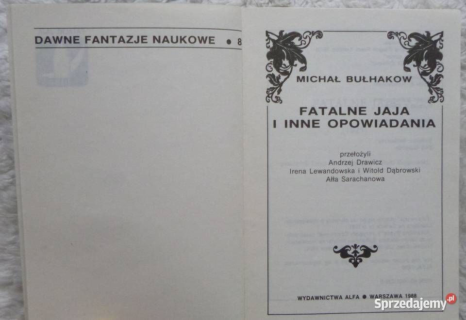 Fatalne jaja i inne opowiadania Michaił Bułhakow science fiction sprzedam