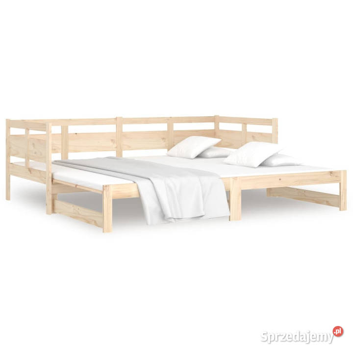 Łóżko rozsuwane lite drewno sosnowe 2x90x200 203cm mazowieckie Warszawa