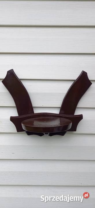 Kwietnik drewniany dwuramienny wieszak ścienny Małkinia Górna