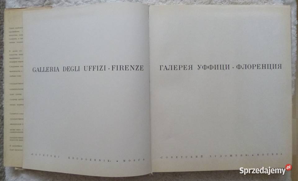 Album Galeria Uffizi Florencja rosyjsku twarda z obwolutą Warszawa