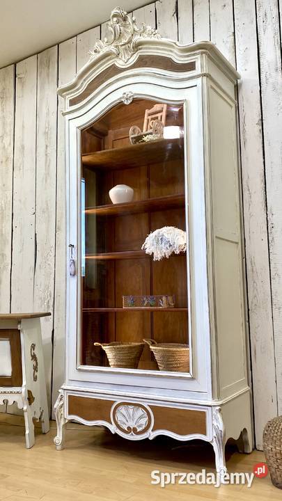 Biblioteka witryna LUDWIK XV Antyk biała 1913 r Gdańsk