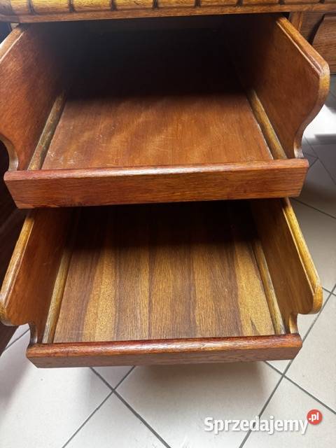 Biurko dębowe stan b duże antyk podkarpackie Pustków-Osiedle