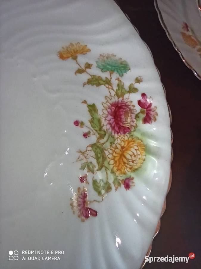 Filiżanka z talerzykiem deserowym Sygnatura Porcelana i szkło pomorskie Gdańsk