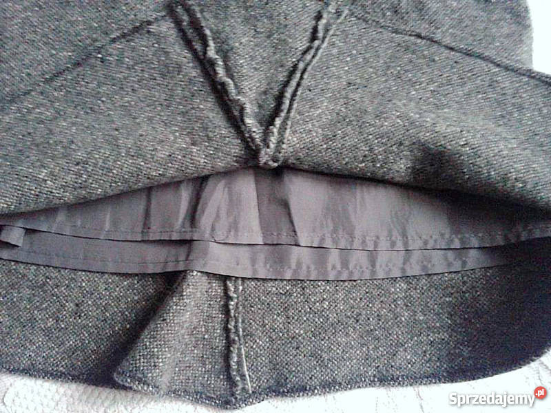 Szara wełniana tweedowa spódnica Spódnice i sukienki Odzież damska Katowice