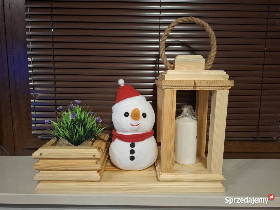 Lampiony latarenki z drewna ozdoby Sobolew