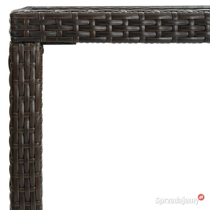 Ogrodowy stolik barowy 130x60x110 brązowy rattan mazowieckie Warszawa