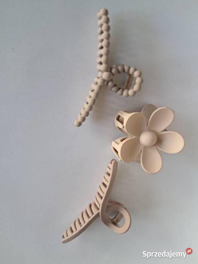 3 nowe beżowe spinki do włosów długość 2 11 Sandomierz