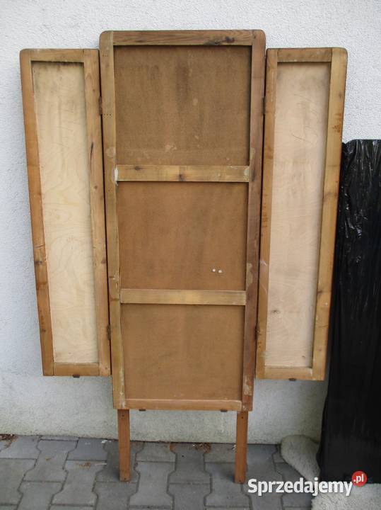 Stara Drewniana Obudowa Lustra Tryptyk PRL sprzedam